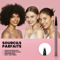 Stylo microblading pour sourcils et barbe, waterproof, effet naturel.