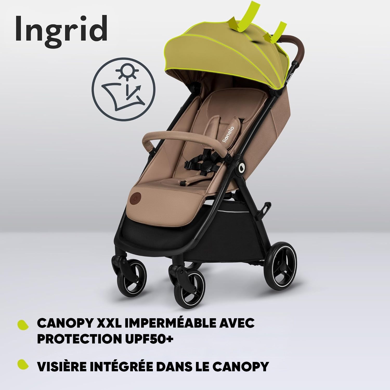 Poussette LIONELO INGRID 6-48 mois Pliable Dossier et repose-pieds réglables