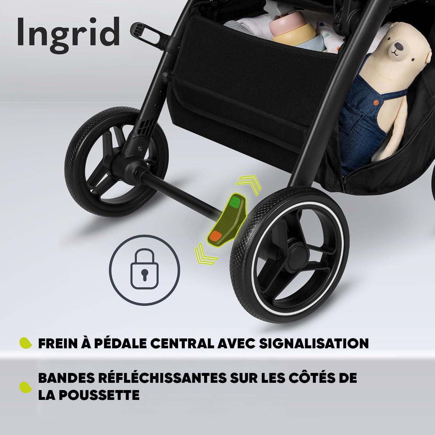 Poussette LIONELO INGRID 6-48 mois Pliable Dossier et repose-pieds réglables