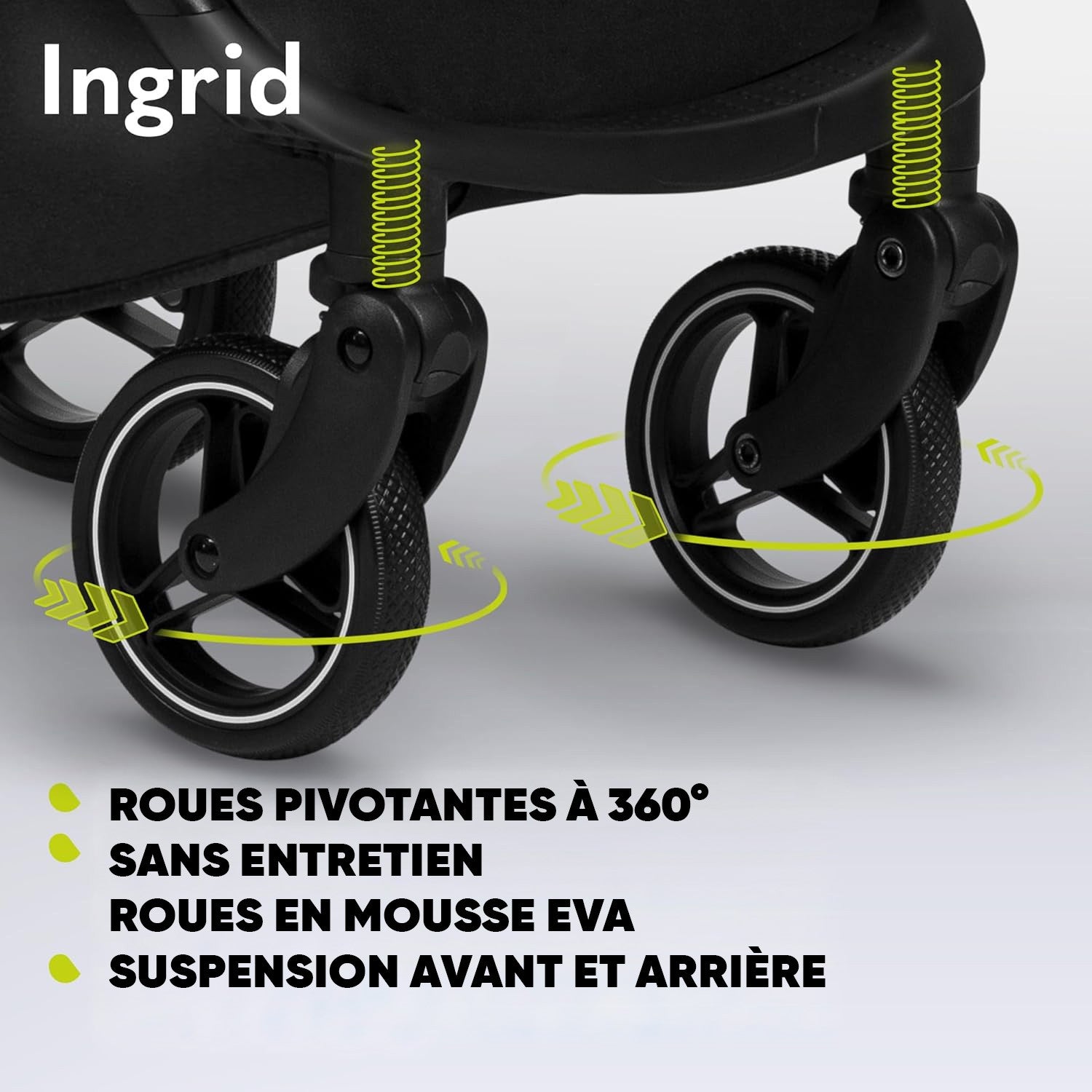 Poussette LIONELO INGRID 6-48 mois Pliable Dossier et repose-pieds réglables