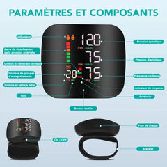 Tensiomètre poignet électronique, mesure auto pression et pouls