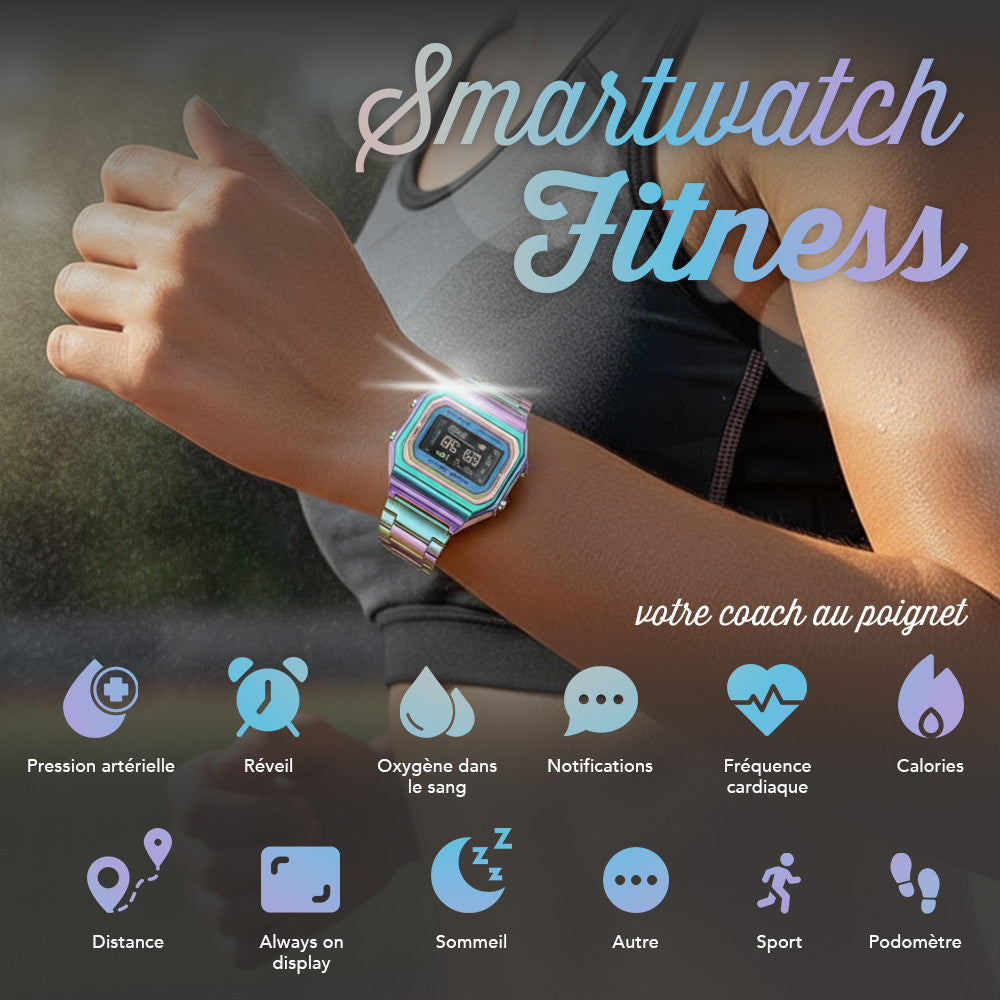 Smartwatch I6 IP68, écran 2,4 cm, GPS, podomètre, suivi du sommeil