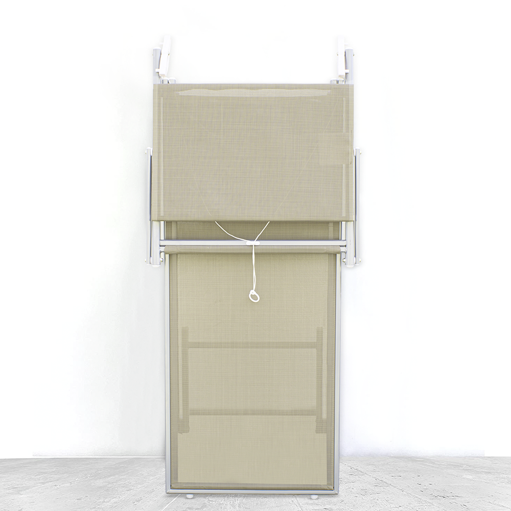 Lit de soleil LUXURIOUS avec parasol en aluminium, dossier inclinable 180x60x40
