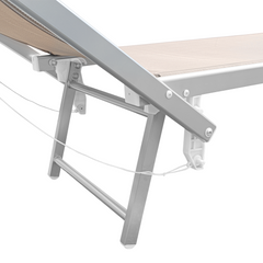 Lit de soleil LUXURIOUS avec parasol en aluminium, dossier inclinable 180x60x40