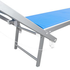 Lit de soleil LUXURIOUS avec parasol en aluminium, dossier inclinable 180x60x40