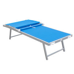 Lit de soleil LUXURIOUS avec parasol en aluminium, dossier inclinable 180x60x40