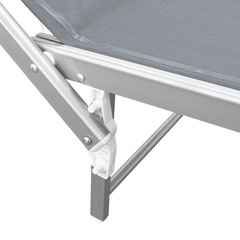 Lit de soleil LUXURIOUS avec parasol en aluminium, dossier inclinable 180x60x40