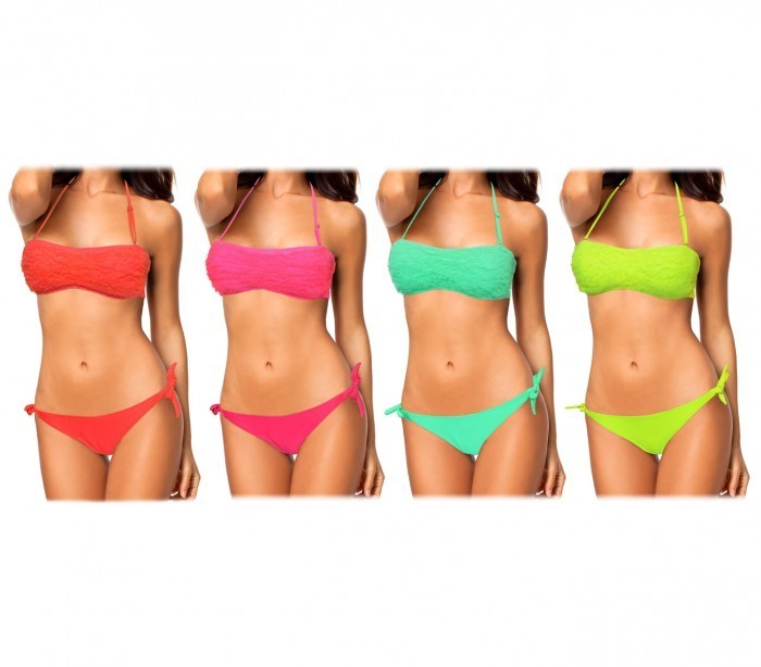 KL207 Maillot de bain bikini bandeau mod. Audrey par MWS AHEAD
