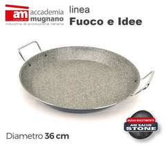 236 FIPLA - Poêle conique antiadhésive - Poéle à paella - Effet pierre - 36 cm