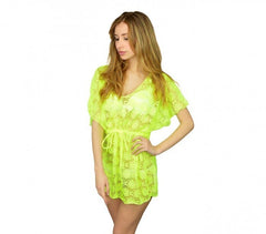 A01 robe à franges pour la plage Mod.Elodie (effet floral)