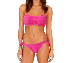 KL281 Maillot de bain bikini bandeau mod. Flavor motif floral par MWS AHEAD