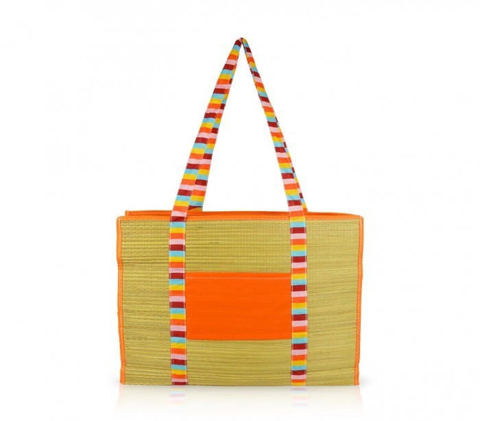 65147 - Sac de plage paille et tissu - modèle Aisha Bio - Onshore