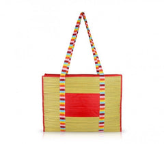 65147 - Sac de plage paille et tissu - modèle Aisha Bio - Onshore