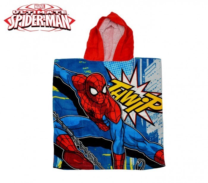 MV92261 - Peignoir avec capuche en coton - Spiderman 120x60cm