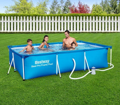 56411 - Piscine de structure de masse avec moteur - Bestway - 300 x 201 x 66 cm