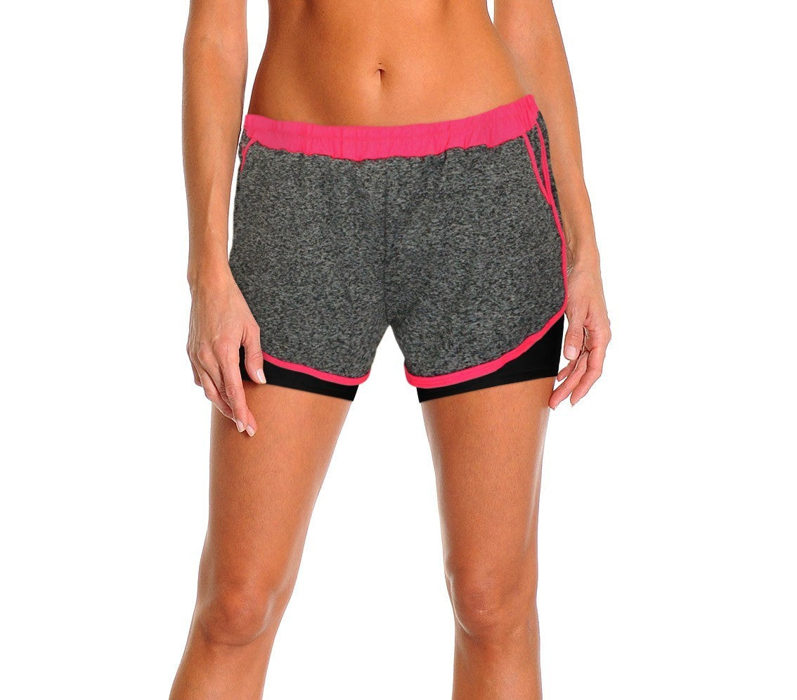 KZ-172 - Shorts de sport avec pantalon intérieur pour femmes