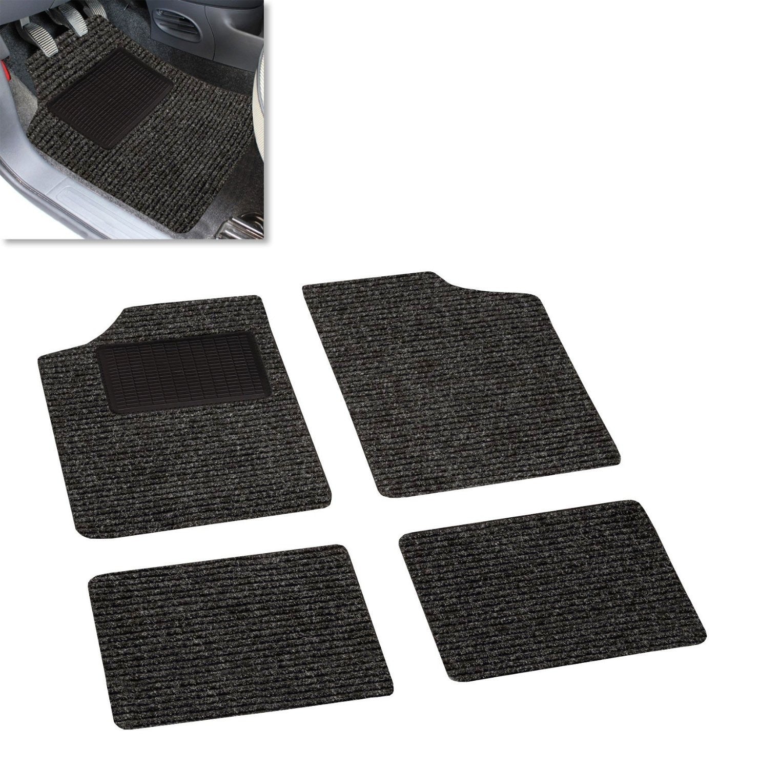 Ensemble de quatre tapis de voiture universels