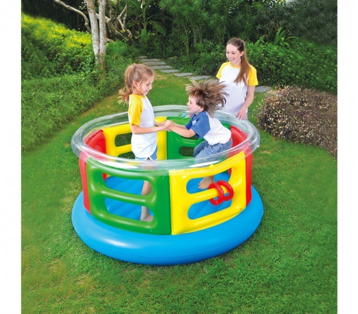 606936 - mini trampoline gonflable fun pour les enfants - 167x85 cm - 3 à 6 ans