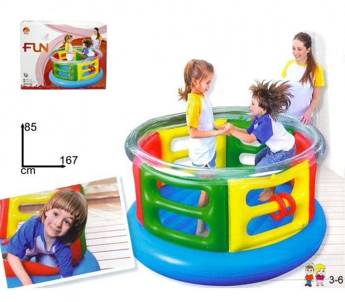 606936 - mini trampoline gonflable fun pour les enfants - 167x85 cm - 3 à 6 ans