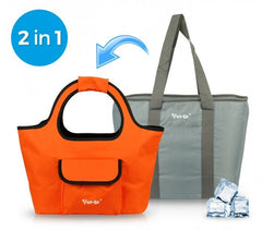 161227 Sac 2 en 1 isotherme et sac de shopping FREE GO différentes couleurs 