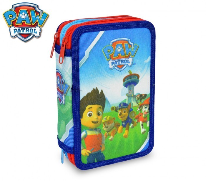 PA16109 Trousse étui à crayons 3 fermetures à glissière 43 pièces Paw Patrol