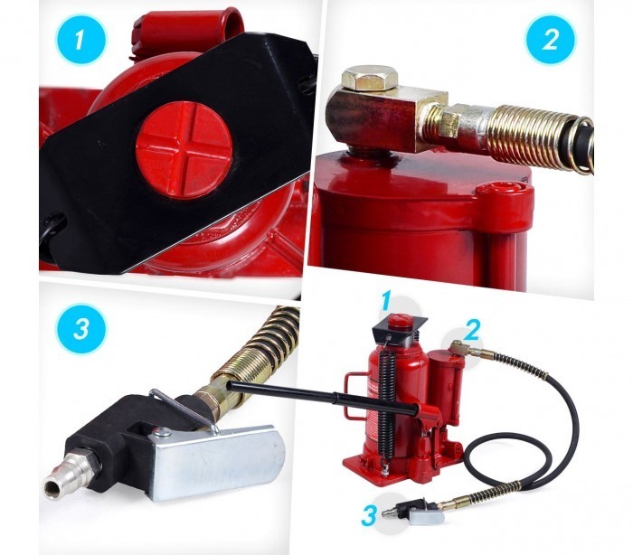ST3055 Vérin hydraulique en forme de bouteille manuelle à air comprimé max 20 T