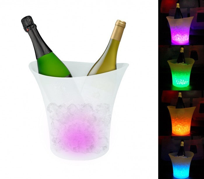 Seau a glace pour le champagne avec lumière changeante – LED 6 couleurs