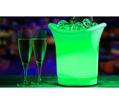 Seau a glace pour le champagne avec lumière changeante – LED 6 couleurs