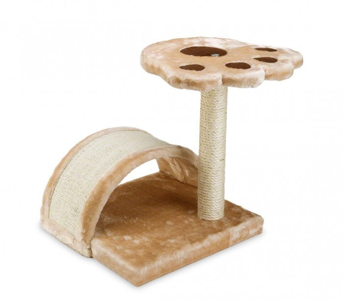 HK1074 - gymnase avec griffoir pour chats avec colonne en sisal et plateau