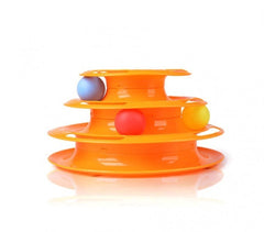 560021 Jeu intéractif pour chats tour circulaire à anneaux et boules tournantes