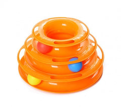 560021 Jeu intéractif pour chats tour circulaire à anneaux et boules tournantes