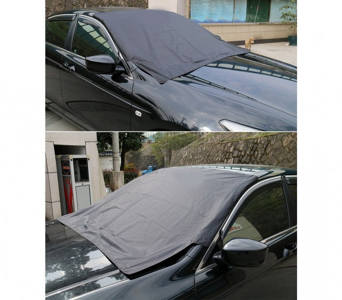 2270 couverture de pare-brise noire anti neige ou soleil avec aimants