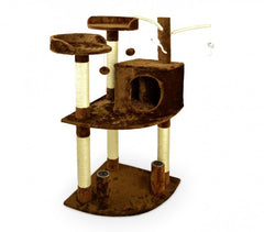 HK1015 gymnase - arbre a chats avec griffoir, lit et colonnes en sisal 110 cm