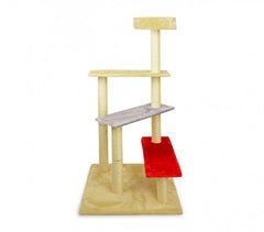 HK1036 gymnase pour chats a échelle avec griffoir et colonnes en sisal 144 cm
