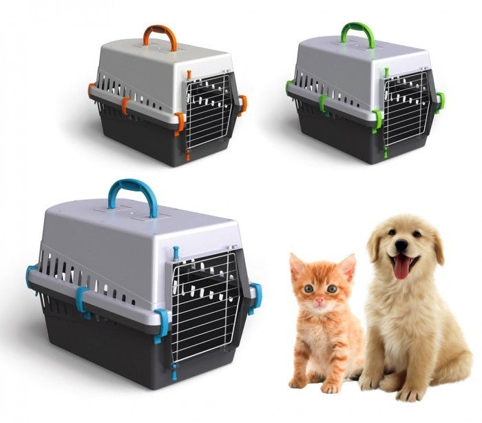 10571 caisse de transport avec grille en metal pour chiens et chats 50 cm