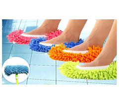Paire de pantoufles 2 en 1 microfibres pour nettoyer jusqu'au 44