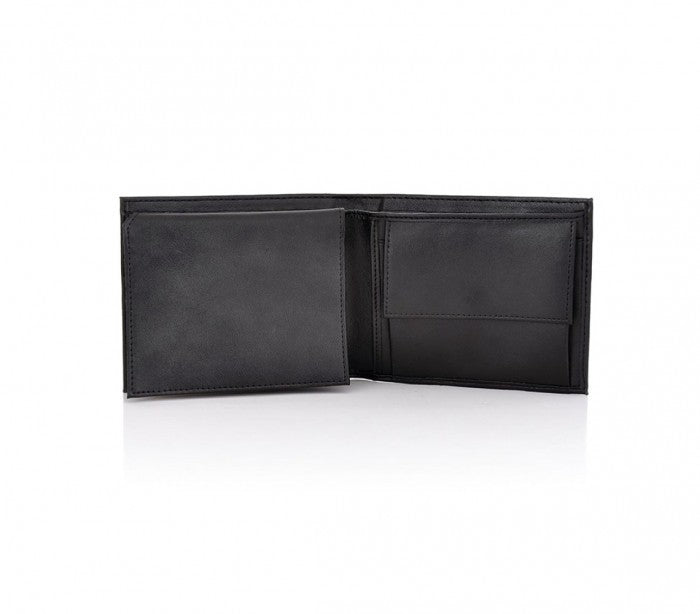 S04 Portefeuille noir CALVIN KLEIN pour homme en vrai cuir