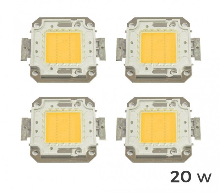 Lot de 4 plaques LED de rechange pour spots lumière blanche chaude 3000k  